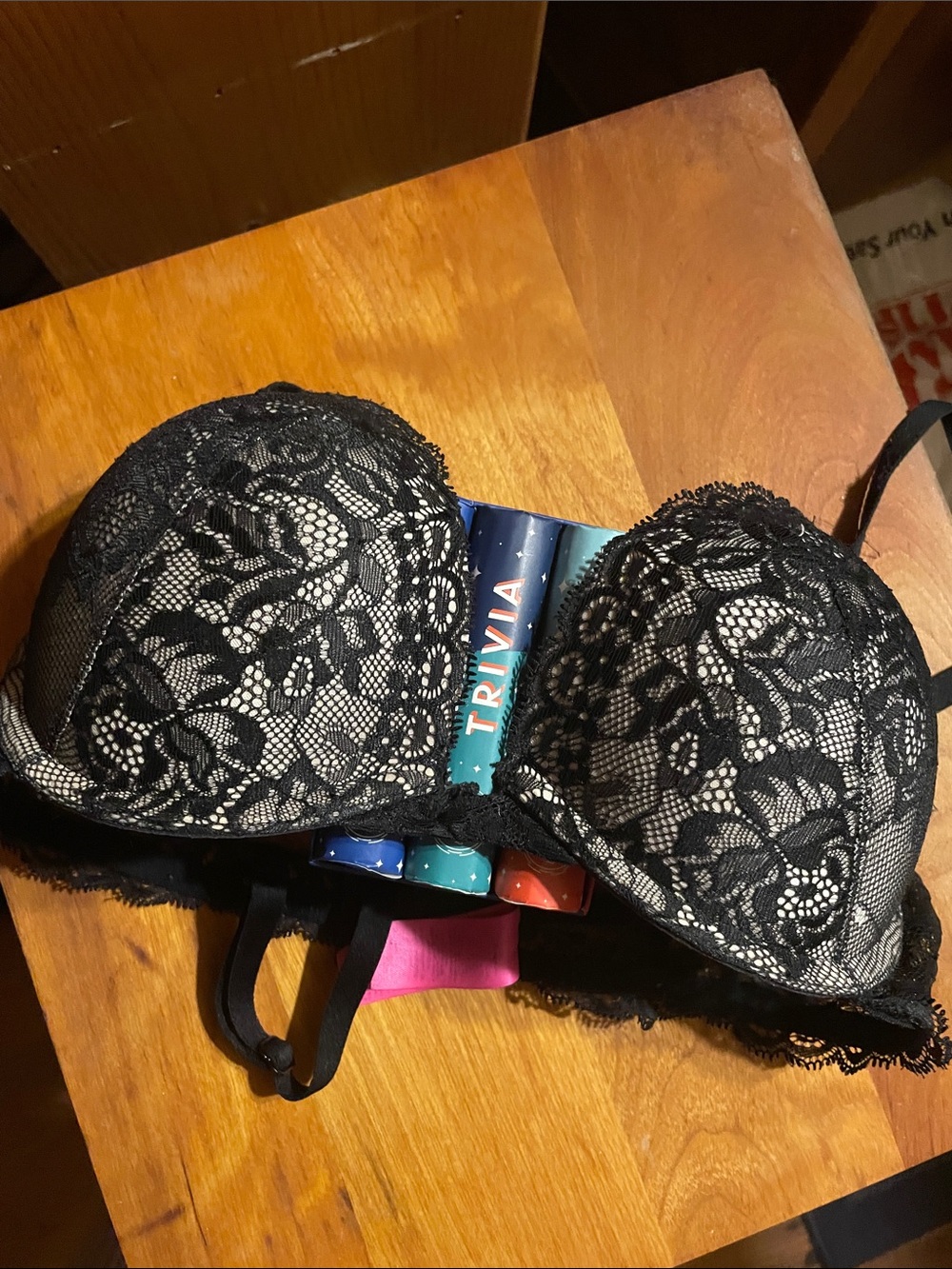 La Senza Black Lace Push-Up Bra